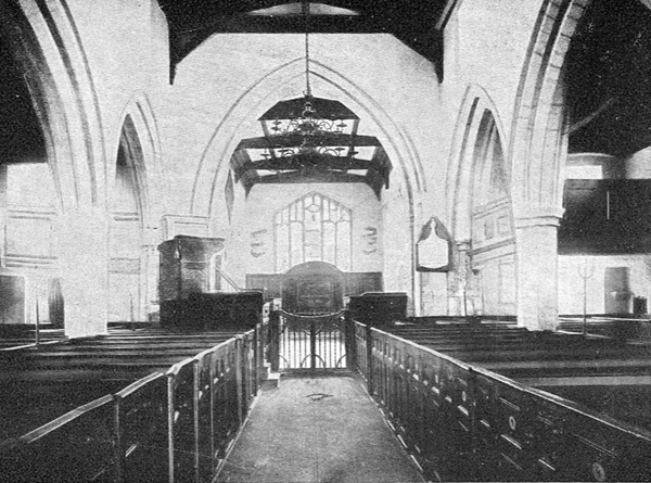 Interior of church looking towards chancel